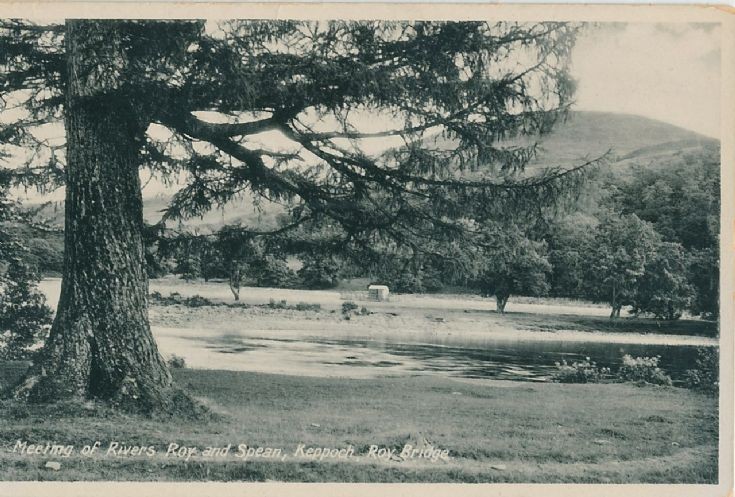 Meeting of Rivers Roy & Spean at Keppoch 1950 ?