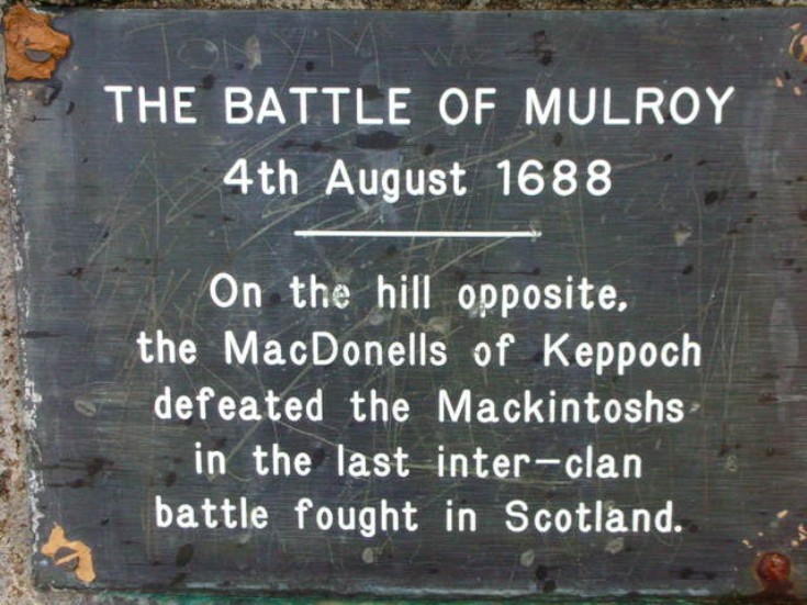 Battle of Mulroy Plaque