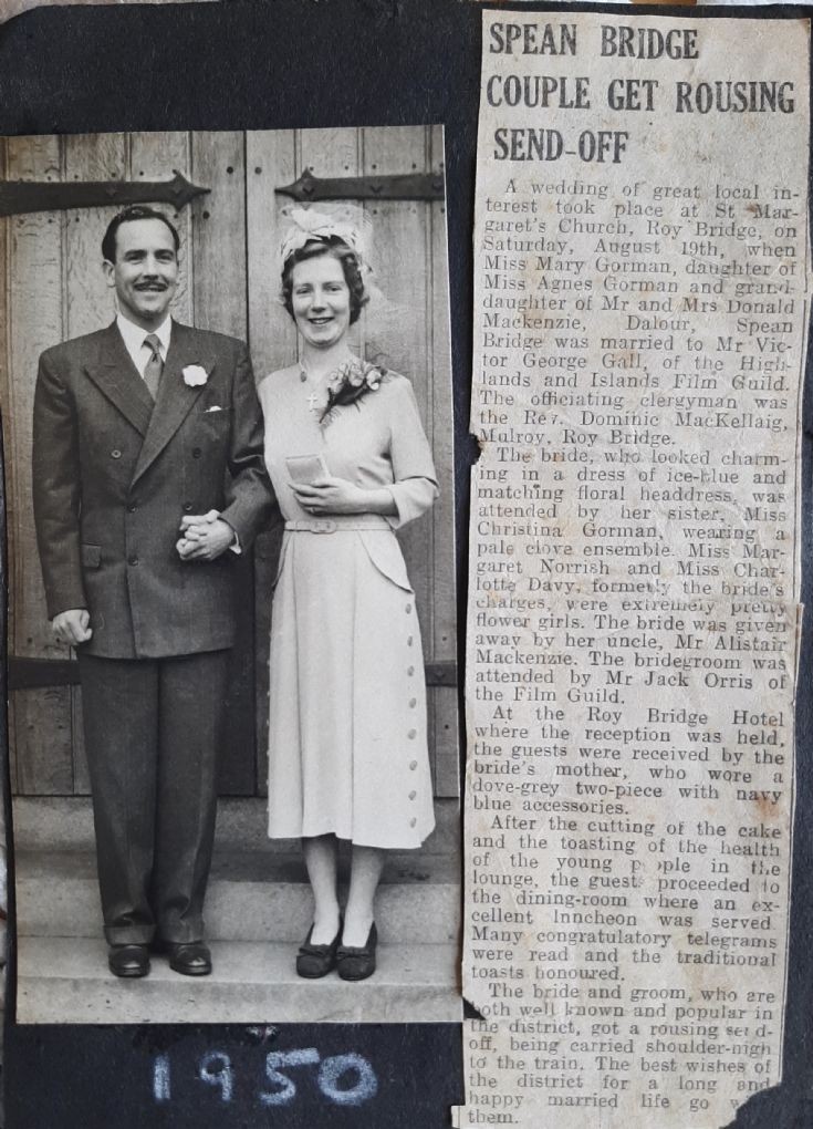 Wedding of Victor and Mary Gall - 1950